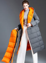 Thick Hooded White Duck Down Warm Coat
