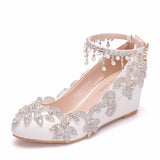 Diamond Beaded Tassel High-heeled Wedding Shoes