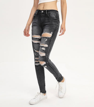 Slim-fit Personality Broken Pencil Pants