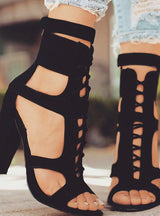 High Heels Strap Pumps Lace-up Female Shoes