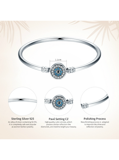 925 Sterling Silver Snake Chain Heart Bangle & Bracelet 