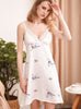 Satin Silk-like Lace Print Housewear