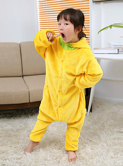 Coral Flannel Pajamas Cartoon Fly Yellow Dog Animals