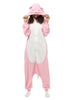 Pink Pig Costume Winter Warm Sleepwear