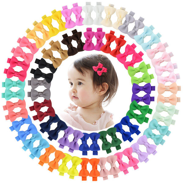 1 Pcs Small Hair Clips Ribbon Covered Clip