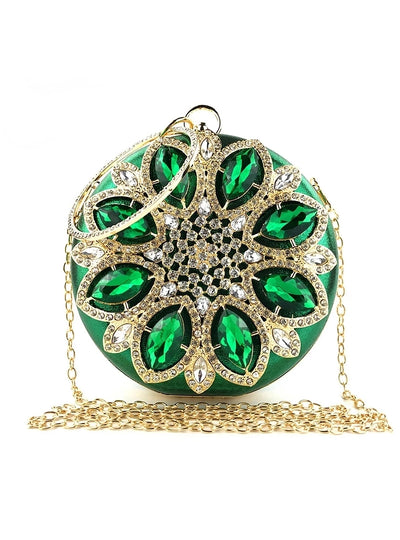 Women Round Clutch Purse Evening Bag