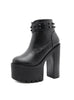 Waterproof Platform Rivet High Heel Short Boots