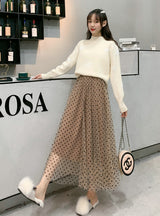 Flock Dot Gauze Skirt