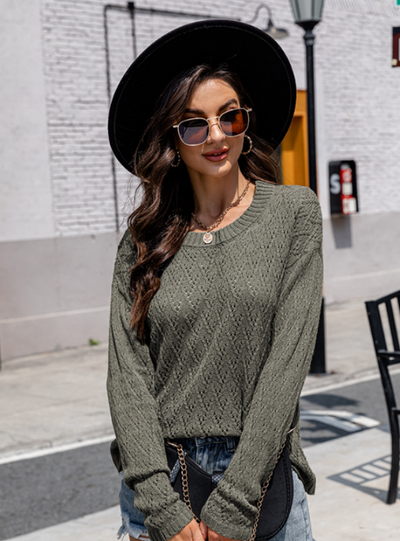 Loose Pullover Hollow Thin Sweater