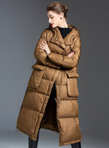 Loose Long-sleeved over-the-knee Down Jacket