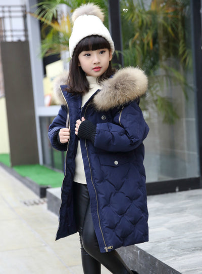 Warm Kids Down Jacket For Girl Children's Cold 