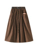 Winter Waist Corduroy Skirt