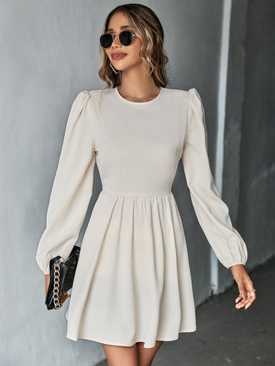 Sexy Backless Long-sleeved Dress