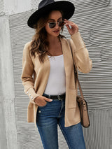 Button Sweater Pocket Cardigan Coat