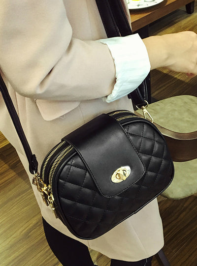 Rhombic Bag Three-Layer Bag Single Shoulder Bag