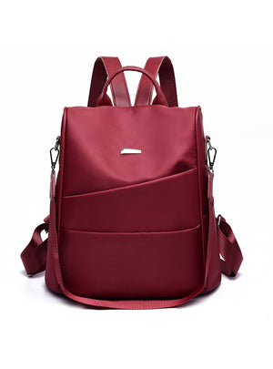 Oxford Sewing Soft Solid Color Backpack