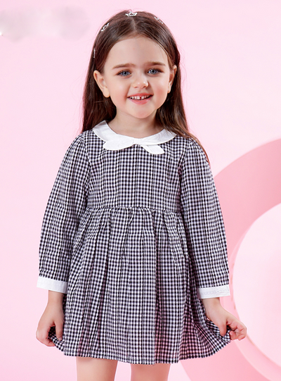 White And Black Plaid Bowknot Design Baby