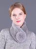 Warm Ladies Mink Fur Scarf Fox Fur Ball