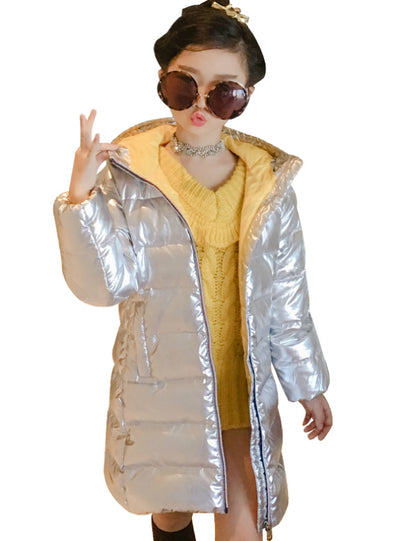 Middle Long Girl Cotton-Padded Jacket Cotton-Padded