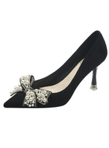 Women Bridal Bow Shallow Shoes