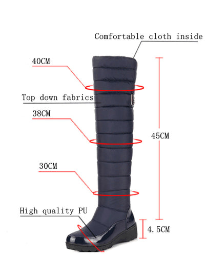 Snow Boots Platform Fur Over The Knee Boots 