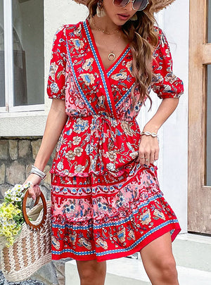 Floral Leisure Flower Print Dress
