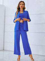 Suit Shirt Tube Top Trousers Three-piece Suit