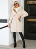 Warm Zippered Fur Collar and Fleece Jacket