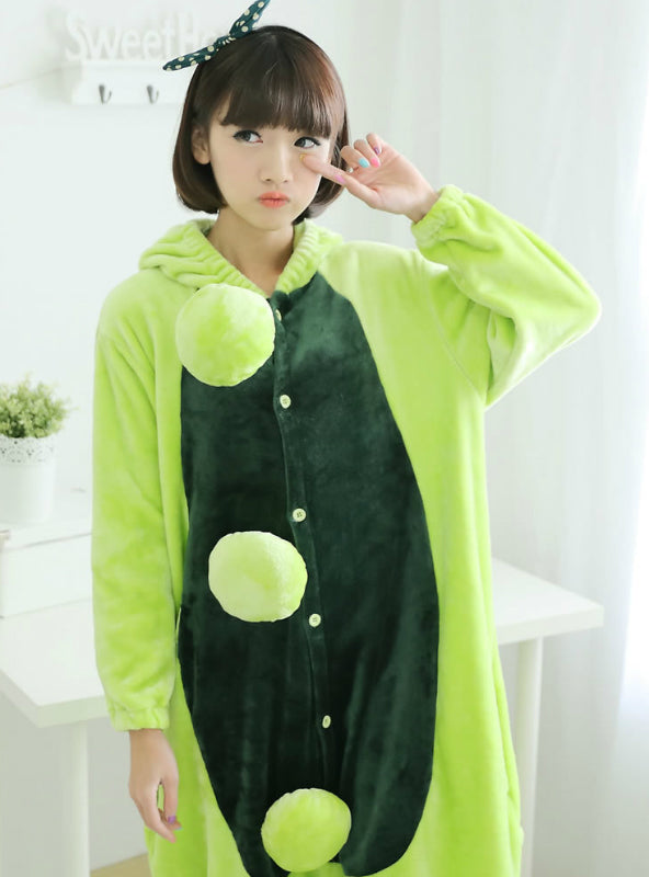 Green Pea Conjoined Pajama Animals Onesie