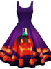 Halloween Sleeveless Fashion Print Dress