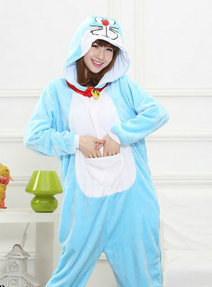Doraemon Costume Pajamas Sleepwear Onesie 