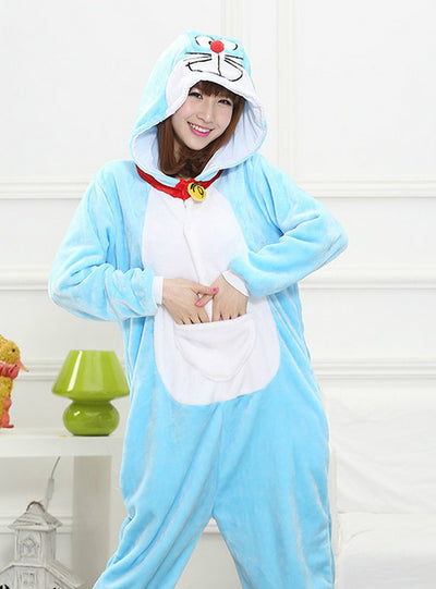 Doraemon Costume Pajamas Sleepwear Onesie 