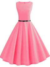 Retro Sleeveless Big Swing Dress