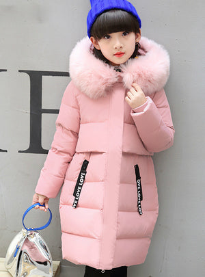 Duck Down Jacket For Girl Clothes Outerwear Fur