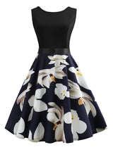 New Style Print Sleeveless Vintage Dress
