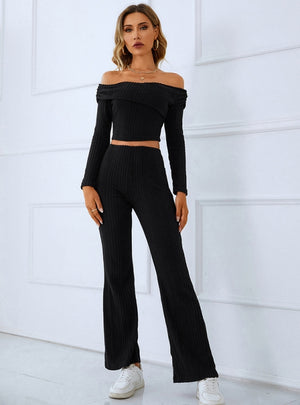 Two-piece Casual Long-sleeved Top+Pant