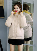 Warm Coat Hooded Female Down Cotton-padded Jacket Coat