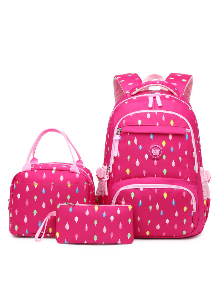 Printed Middle School Students Backpack Set