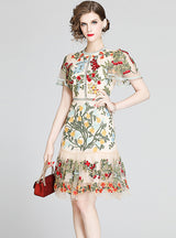 Water Soluble Lace Gauze Embroidered Dress
