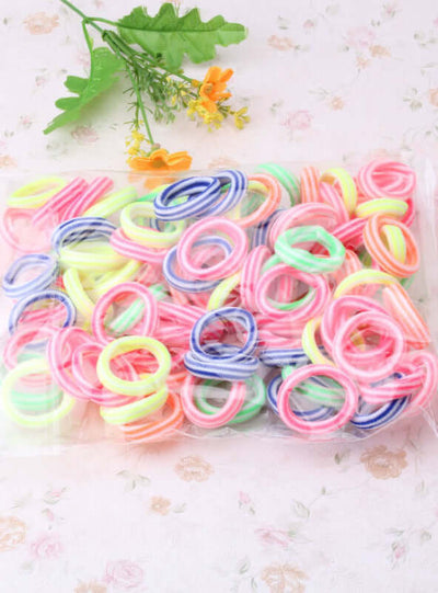 1 pack=80 pcs Newly Style Good Elastic Children Hair 