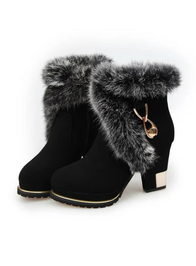  Women Boots High Heels Ankle Boots Platform