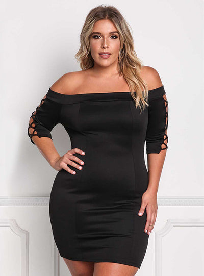 Knitted Slim Hollow Out Dress