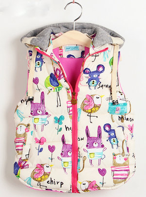 Winter Outerwear&Coats Animal Graffiti Thick