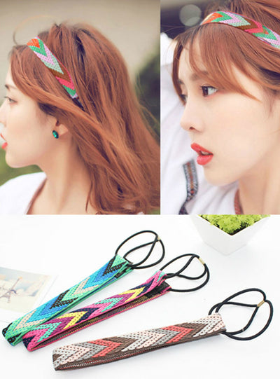 Bohemian Ethnic Embroidery Flower Headband 