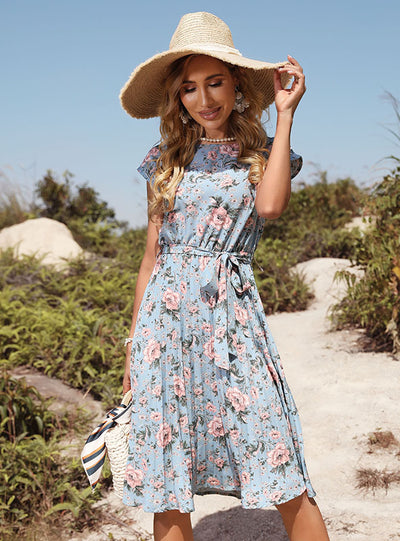 Flower Printed Holiday Dress