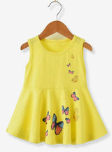 Cotton Clothes Baby Girl Butterfly Princess Dresses