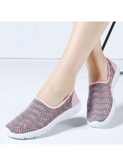 Breathable Mesh White Ballet Flats Ballerina 