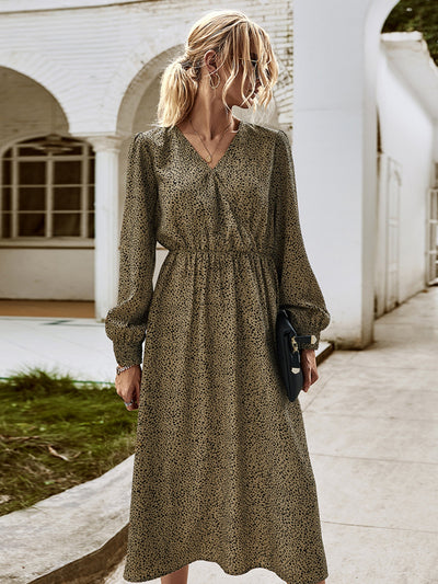 Long Sleeve Elegant Floral Dress