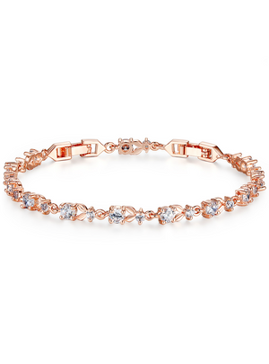 Rose Gold Color Chain Link Bracelet for Women