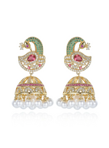 Phoenix Drop Earrings with Imitation Pearls Statement 